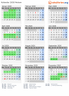 Kalender 2020 mit Ferien und Feiertagen Nelson