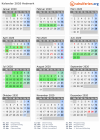 Kalender 2020 mit Ferien und Feiertagen Hedmark