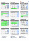 Kalender 2020 mit Ferien und Feiertagen Hordaland