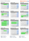 Kalender 2020 mit Ferien und Feiertagen Nordland