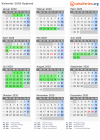 Kalender 2020 mit Ferien und Feiertagen Oppland
