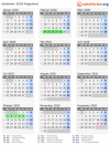 Kalender 2020 mit Ferien und Feiertagen Rogaland