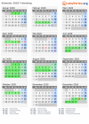 Kalender 2020 mit Ferien und Feiertagen Tröndelag