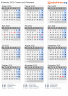 Kalender 2020 mit Ferien und Feiertagen Troms und Finnmark