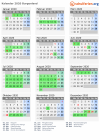 Kalender 2020 mit Ferien und Feiertagen Burgenland