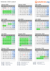 Kalender 2020 mit Ferien und Feiertagen Lodsch