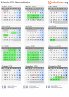 Kalender 2020 mit Ferien und Feiertagen Niederschlesien