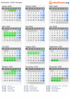 Kalender 2020 mit Ferien und Feiertagen Aargau