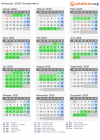 Kalender 2020 mit Ferien und Feiertagen Graubünden