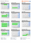 Kalender 2020 mit Ferien und Feiertagen Jura