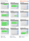 Kalender 2020 mit Ferien und Feiertagen Zug