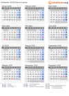 Kalender 2020 mit Ferien und Feiertagen Sierra Leone