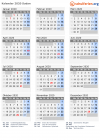 Kalender 2020 mit Ferien und Feiertagen Sudan