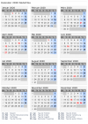 Kalender 2020 mit Ferien und Feiertagen Südafrika
