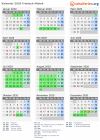 Kalender 2020 mit Ferien und Feiertagen Friedeck-Mistek