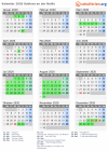 Kalender 2020 mit Ferien und Feiertagen Gablonz an der Neiße