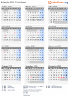 Kalender 2020 mit Ferien und Feiertagen Tschechien