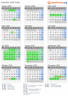 Kalender 2020 mit Ferien und Feiertagen Pisek