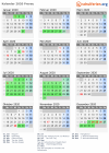 Kalender 2020 mit Ferien und Feiertagen Prerau