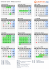 Kalender 2020 mit Ferien und Feiertagen Wildenschwert