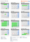 Kalender 2020 mit Ferien und Feiertagen Zlin