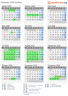 Kalender 2020 mit Ferien und Feiertagen Zwittau