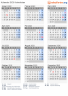 Kalender 2020 mit Ferien und Feiertagen Usbekistan
