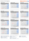 Kalender 2021 mit Ferien und Feiertagen Ägypten