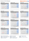 Kalender 2021 mit Ferien und Feiertagen Äthiopien