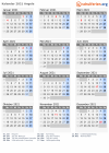 Kalender 2021 mit Ferien und Feiertagen Angola