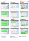 Kalender 2021 mit Ferien und Feiertagen Nordterritorium