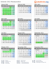 Kalender 2021 mit Ferien und Feiertagen Westaustralien