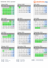 Kalender 2021 mit Ferien und Feiertagen zentral