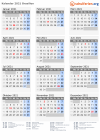 Kalender 2021 mit Ferien und Feiertagen Brasilien