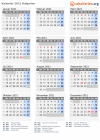 Kalender 2021 mit Ferien und Feiertagen Bulgarien