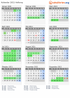 Kalender 2021 mit Ferien und Feiertagen Aalborg