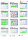 Kalender 2021 mit Ferien und Feiertagen Billund
