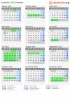 Kalender 2021 mit Ferien und Feiertagen Brøndby