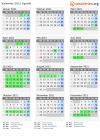 Kalender 2021 mit Ferien und Feiertagen Egedal