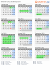 Kalender 2021 mit Ferien und Feiertagen Guldborgsund