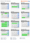 Kalender 2021 mit Ferien und Feiertagen Haderslev