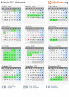 Kalender 2021 mit Ferien und Feiertagen Hedensted