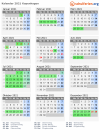 Kalender 2021 mit Ferien und Feiertagen Kopenhagen