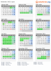 Kalender 2021 mit Ferien und Feiertagen Lejre