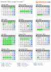 Kalender 2021 mit Ferien und Feiertagen Lyngby-Taarbæk