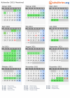 Kalender 2021 mit Ferien und Feiertagen Næstved