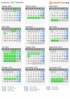 Kalender 2021 mit Ferien und Feiertagen Roskilde