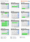 Kalender 2021 mit Ferien und Feiertagen Sorø
