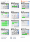 Kalender 2021 mit Ferien und Feiertagen Tårnby