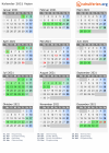 Kalender 2021 mit Ferien und Feiertagen Vejen